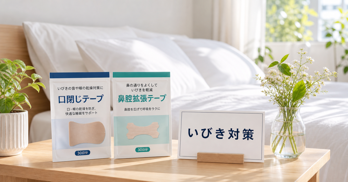 いびき改善にテープは効く？　口や鼻に貼るテープの効果とは