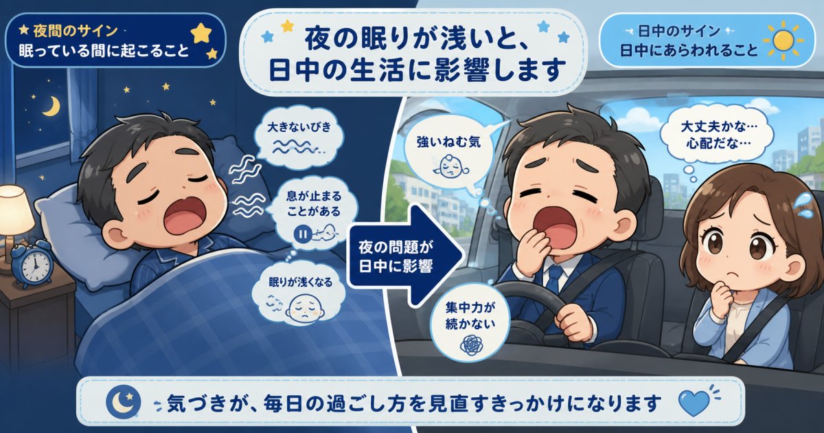 いびきと無呼吸の違いとは？家族の指摘や運転中の眠気で見分ける基準
