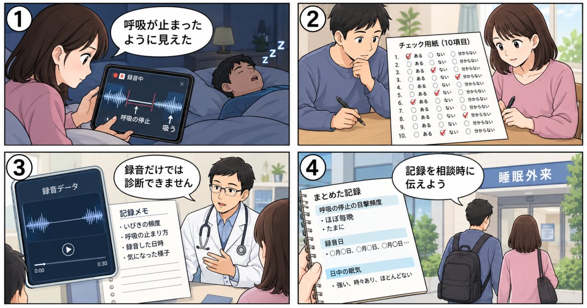 妻にいびきと呼吸の変化を指摘されたら？セルフチェックリスト10項目
