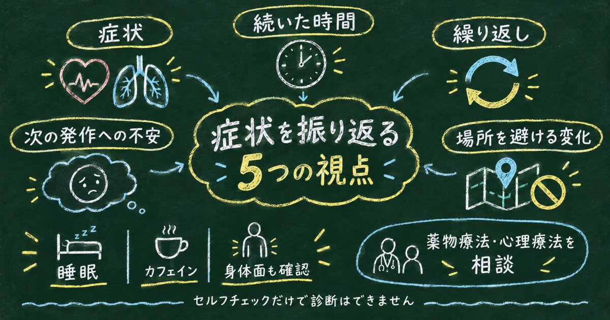 突然の動悸や息苦しさを確認するパニック障害と不安障害の症状チェック