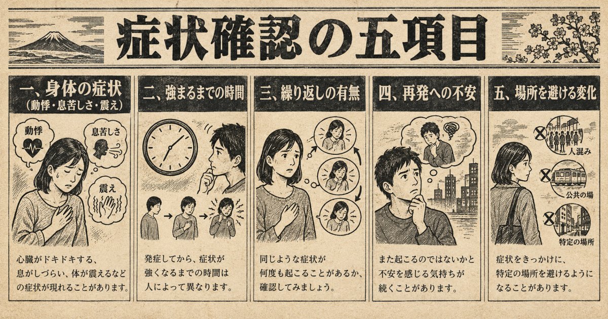 パニック障害・不安障害の症状チェックでは何を振り返ればいい?